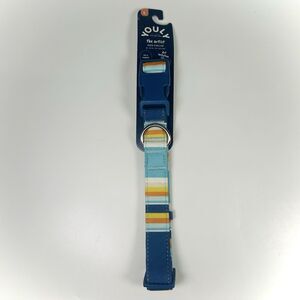YOULY The Artist Blue/Orange Stripe Dog Collar, Large. By Youly 16-21 NWT